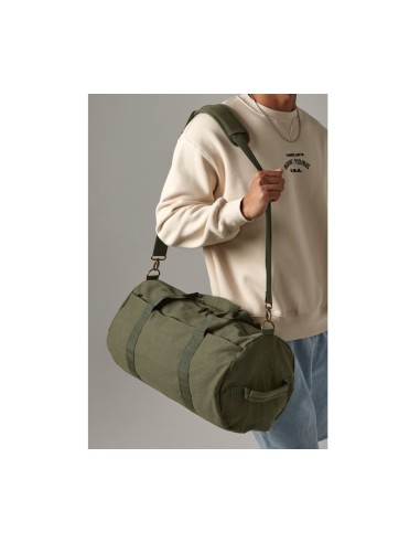 BAG-BG655-Vintage Canvas Barrel Bag